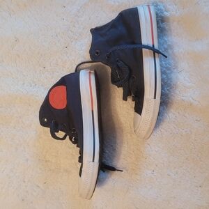 Kids High-Top Sneakers - Navy and Red